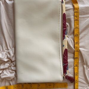 Rachel Pally foldable clutch Beige Leather with floral print